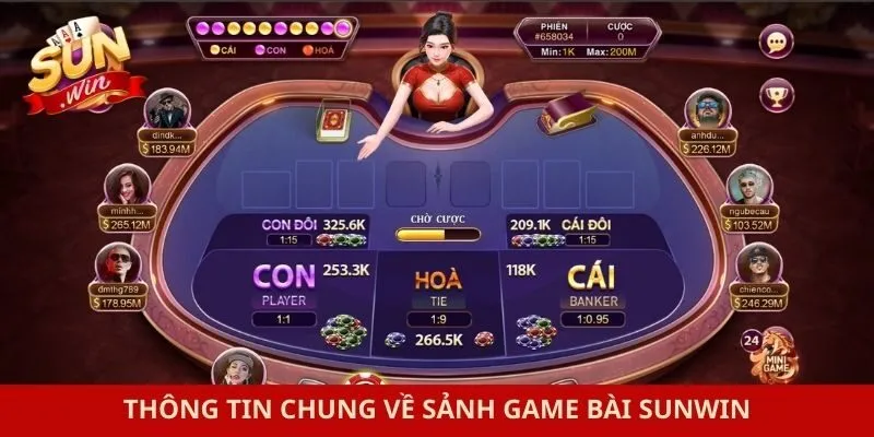 Thông tin chung về sảnh game bài Sunwin